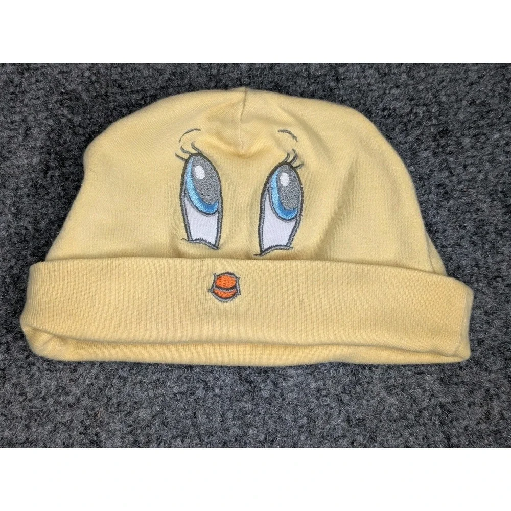 Vtg 1998 Warner Bros. Studio Store Baby Hat Beanie Tweety Bird One Size READ***